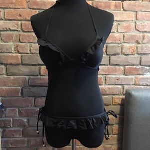 H&M black ruffle bikini XS/S